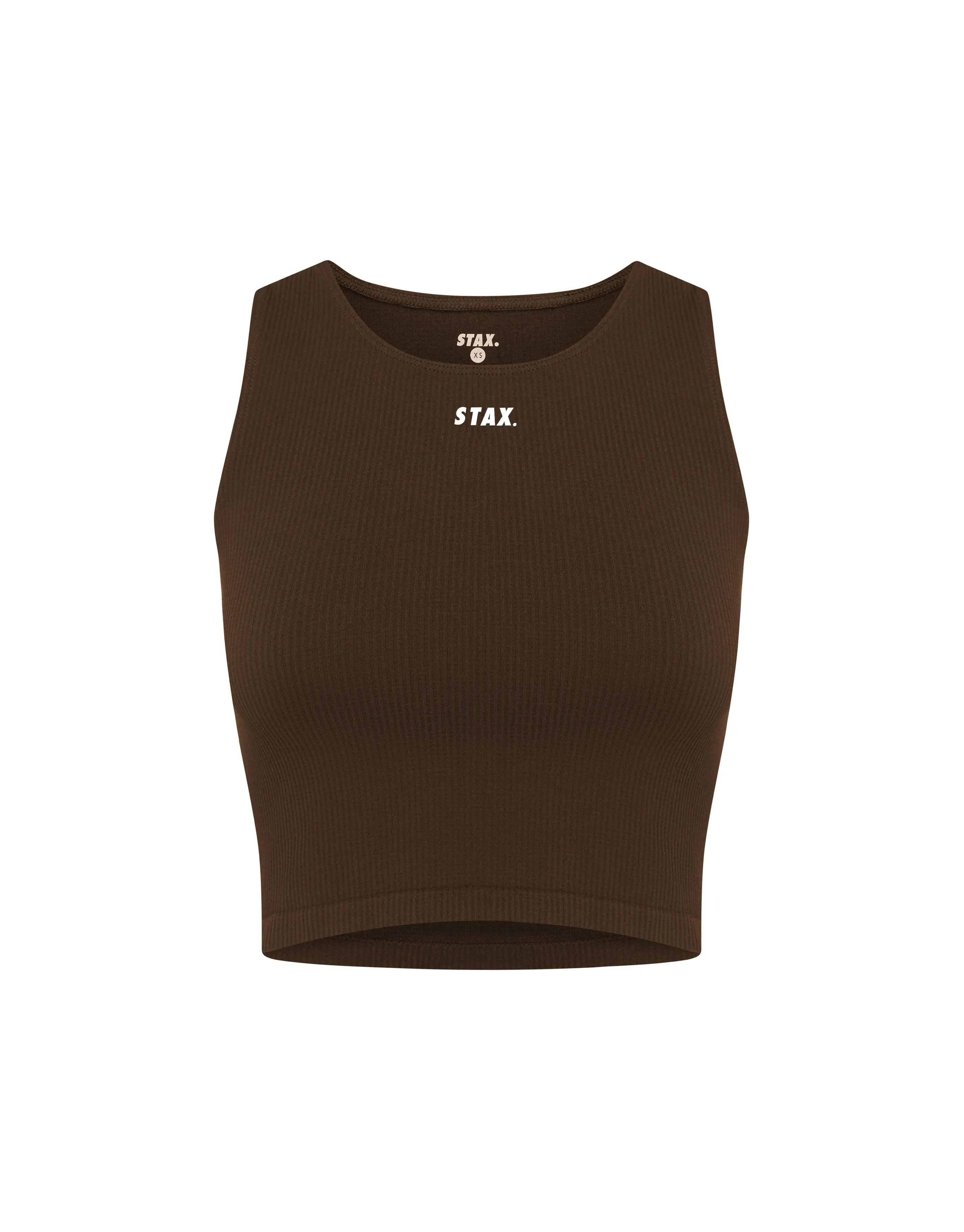 Premium Seamless Cropped Singlet Lounge V5.1 - Bark