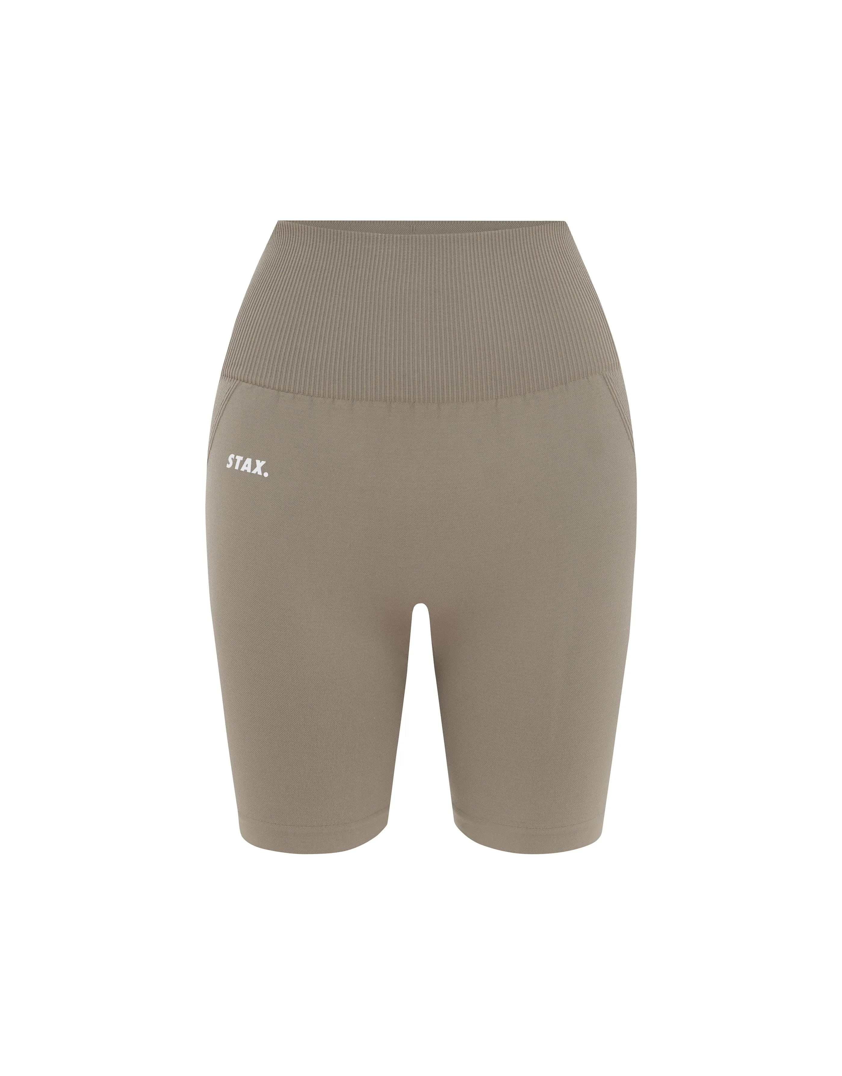 Premium Seamless Midi Bike Shorts - Brown