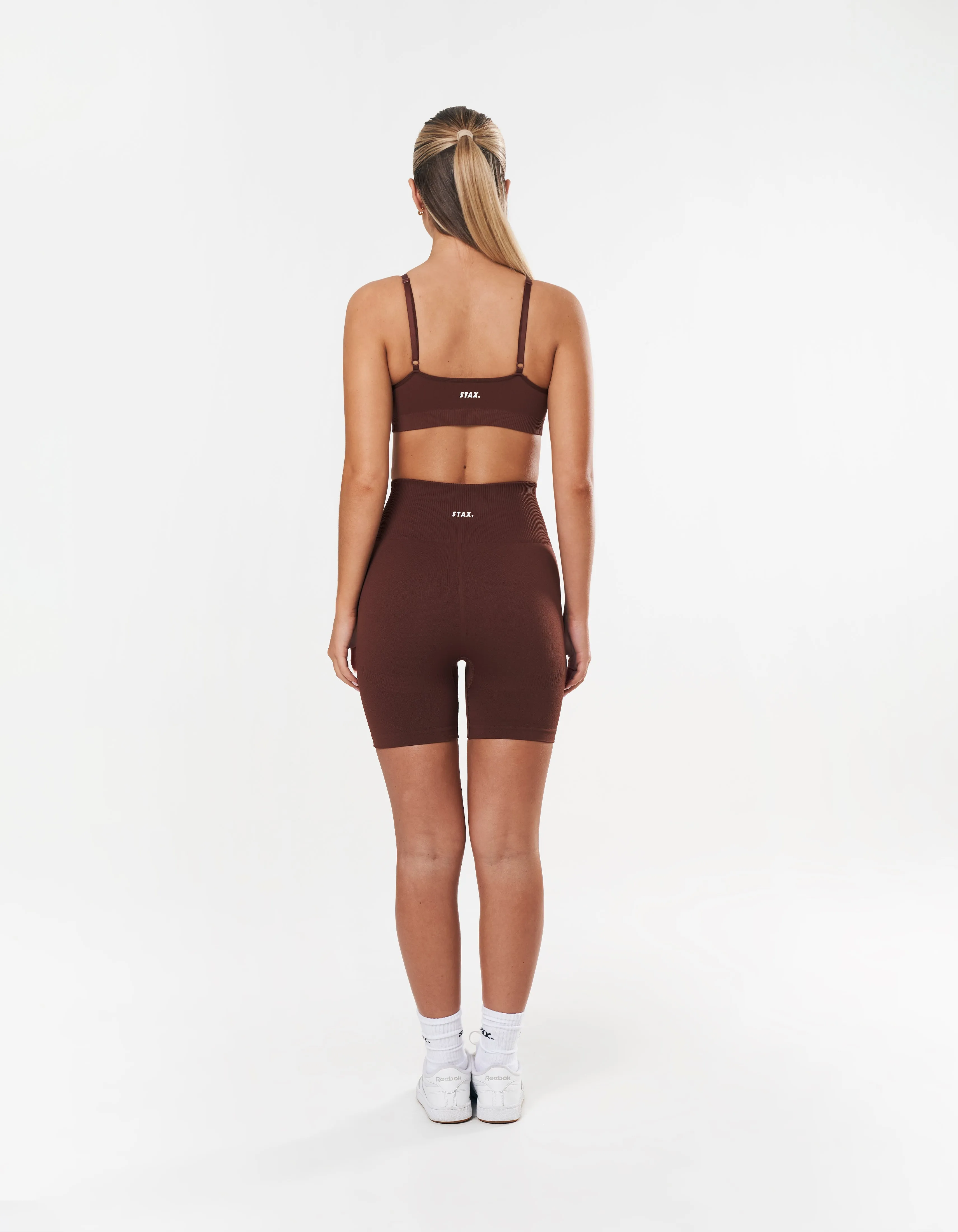 Premium Seamless Midi Bike Shorts - Umber