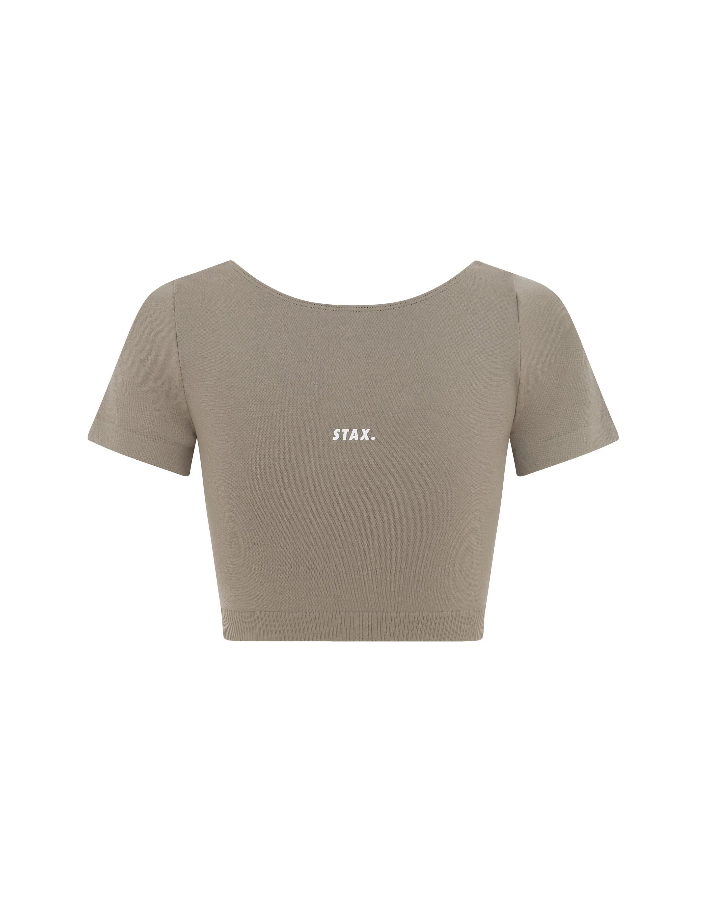 Premium Seamless Scoop Tee - Brown