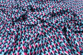 Printed Jersey for Swimwear and Sportswear - Geometric Print (1 Meter Remnant)