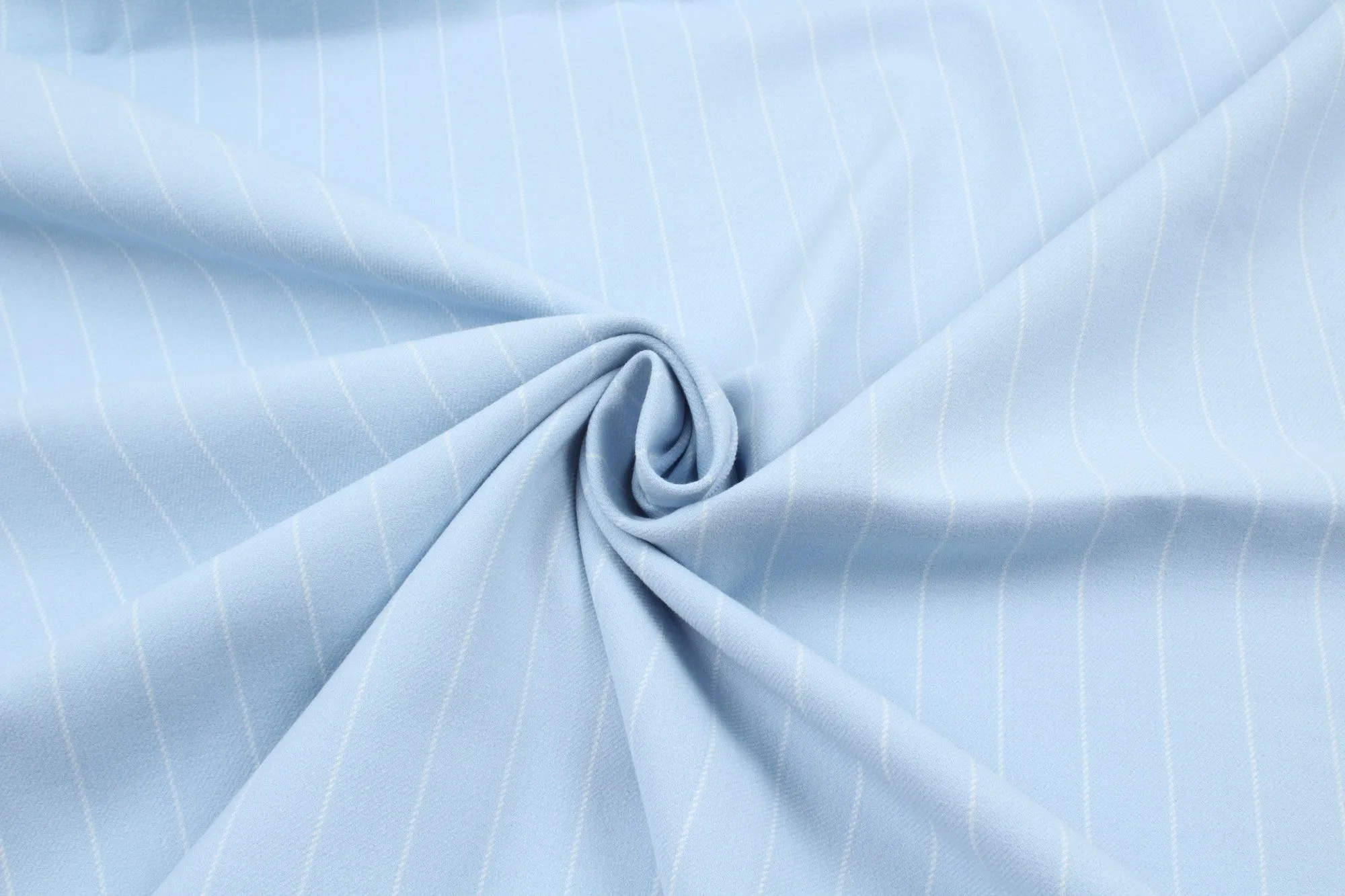 Recycled Polyester Diplomatic Stripes for Bottoms and Jackets - Light Blue