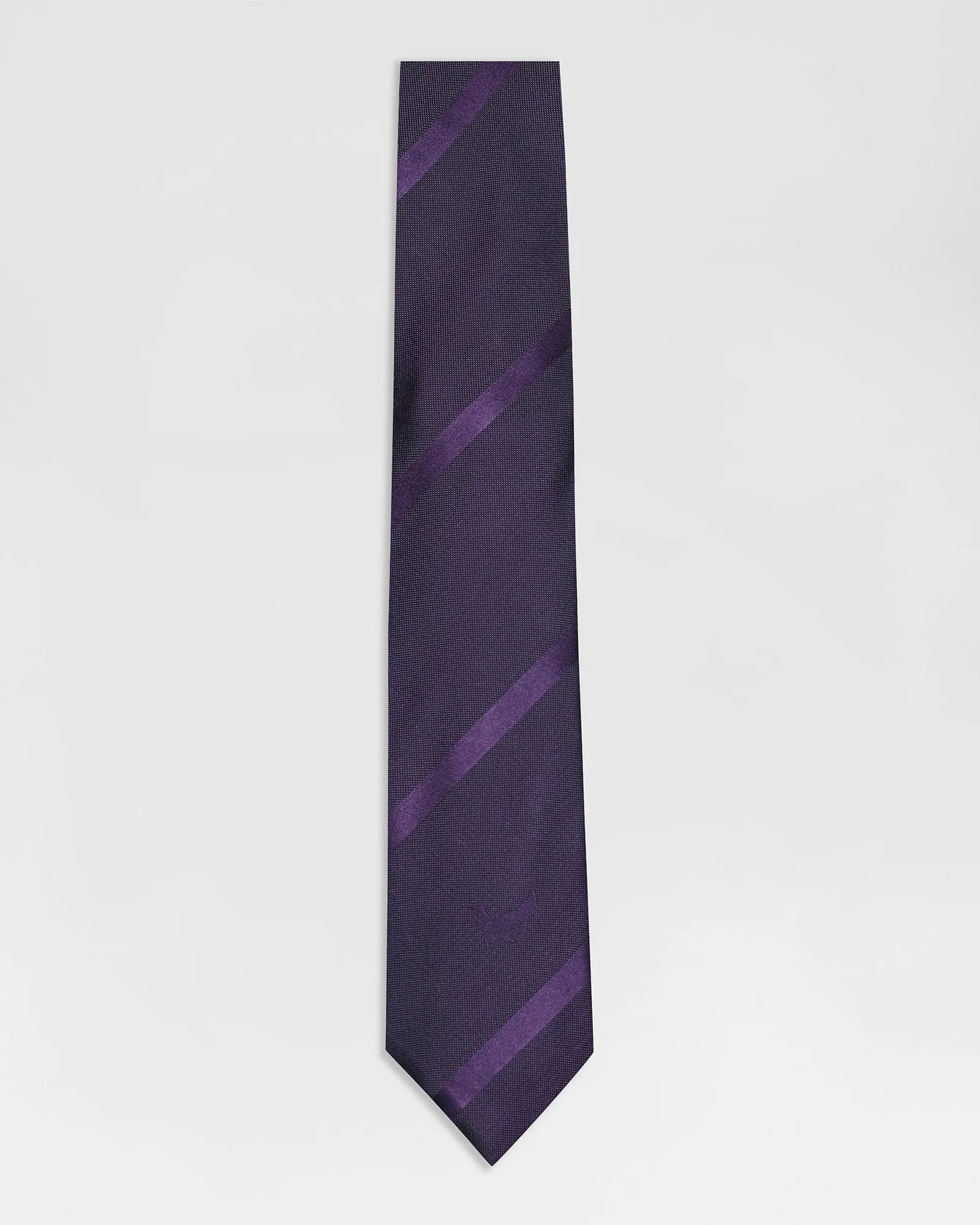 Silk Purple Stripe Tie - Rocco