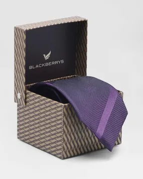 Silk Purple Stripe Tie - Rocco