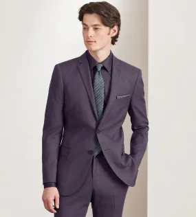 Slim Fit Deep Purple Solid Suit Jacket