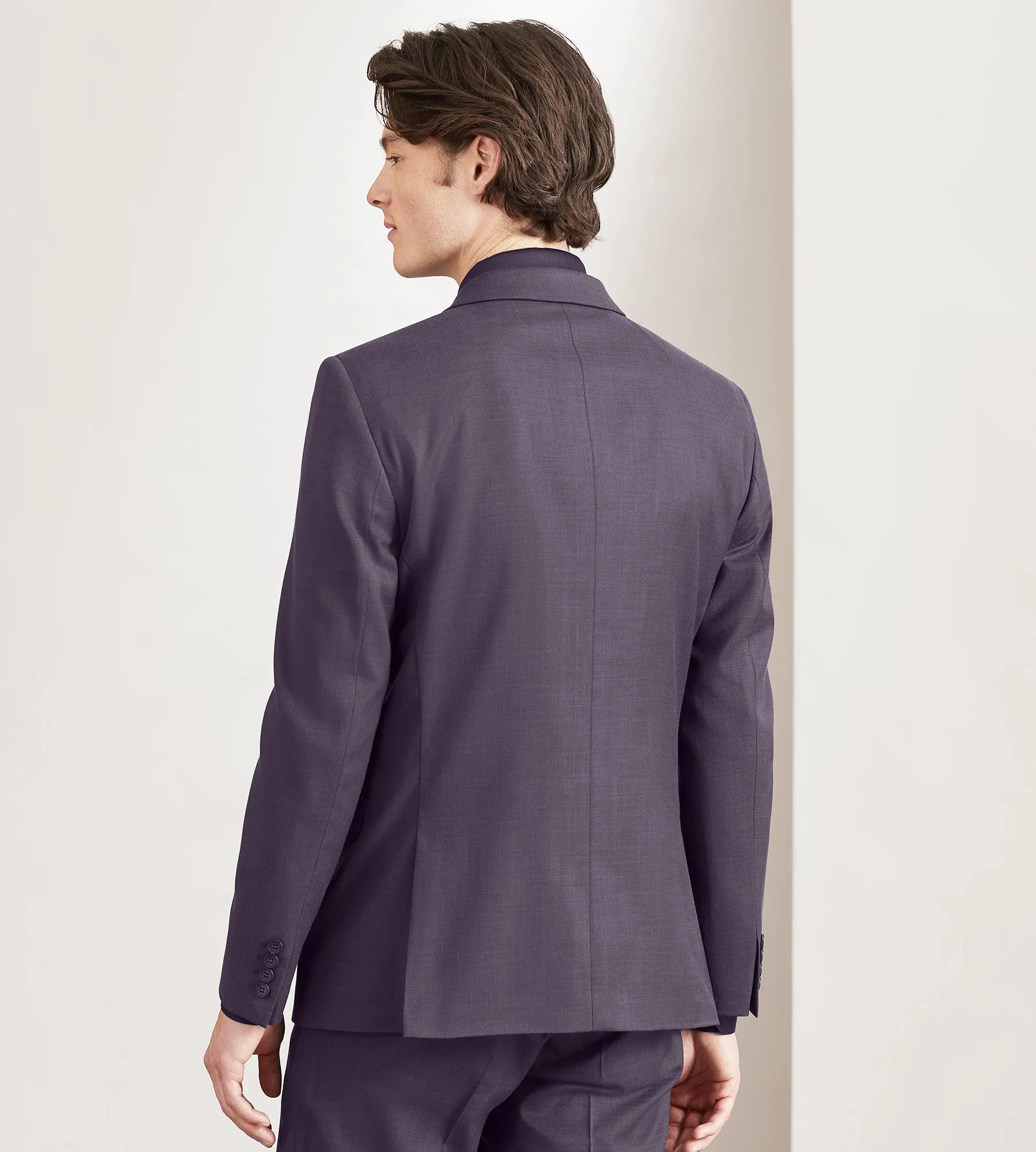 Slim Fit Deep Purple Solid Suit Jacket