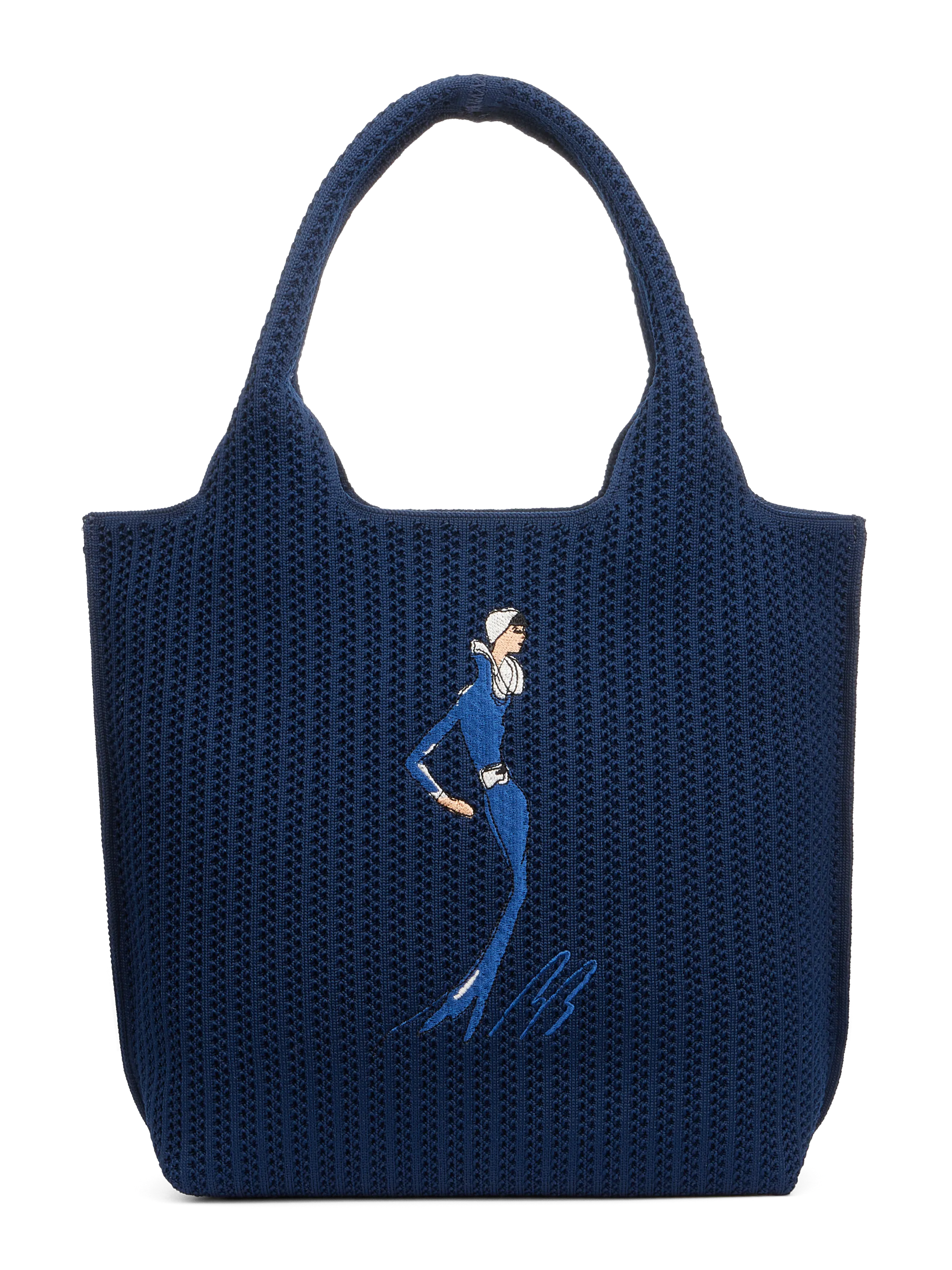 Sutton City Tote - Navy Stripe - Small