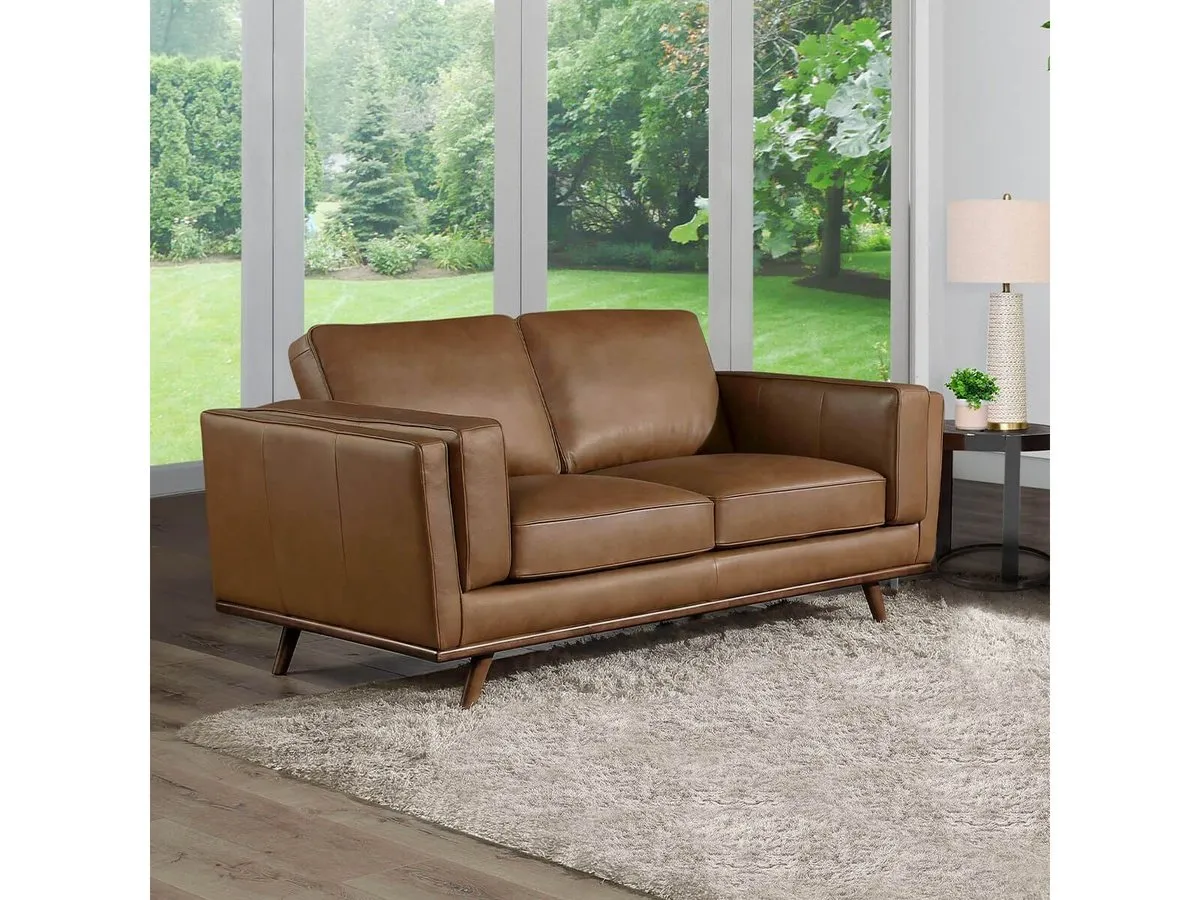 Taverly Leather Loveseat