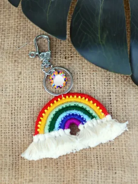 Thread Rainbow Keychain Bagcharm