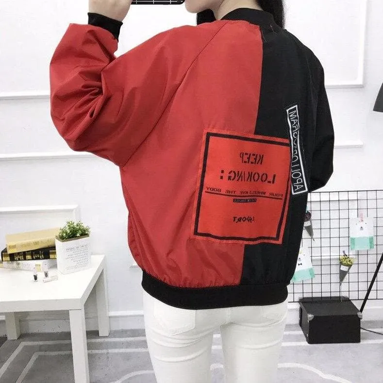 Two-Colored Jacket With Streetwear Details