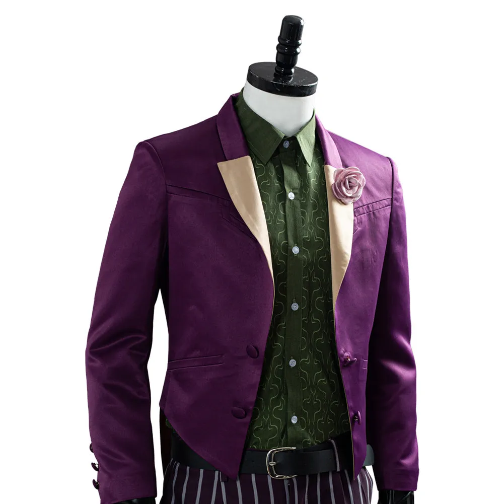 VeeGet VeeGet Mortal Kombat 11 The Joker Coat Pants Costume for Halloween Carnival Suit Cosplay Costume SMan