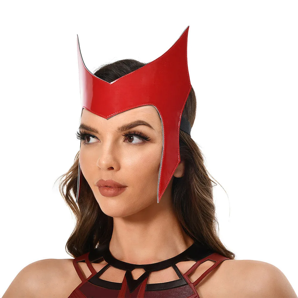 Wanda Vision Scarlet Witch Mask Cosplay PU Masks Helmet Masquerade Halloween Party Costume Props