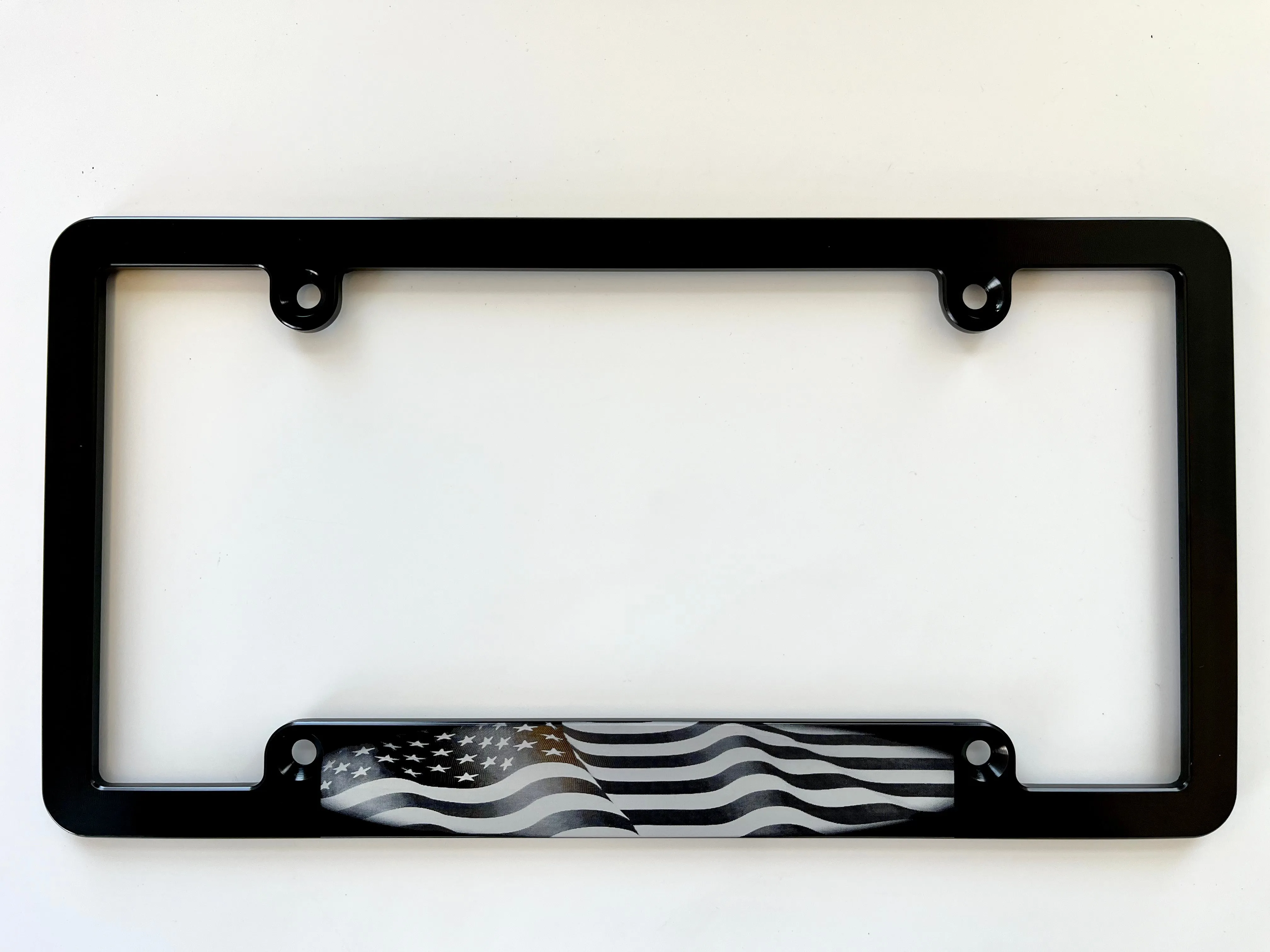 Waving American Flag License Plate Frame