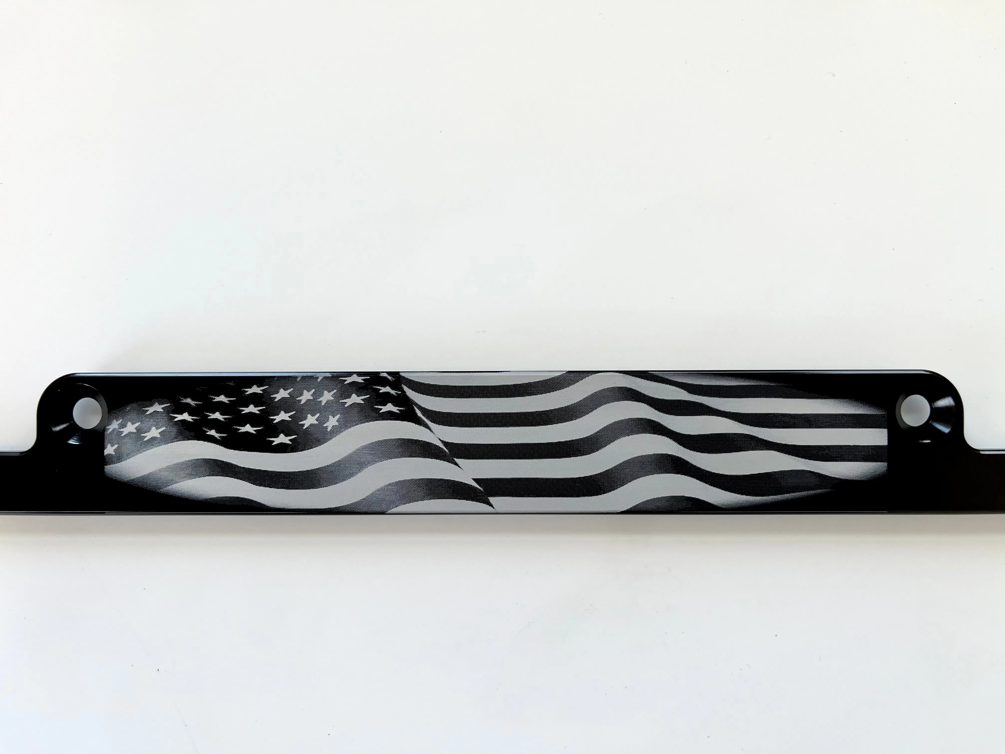 Waving American Flag License Plate Frame