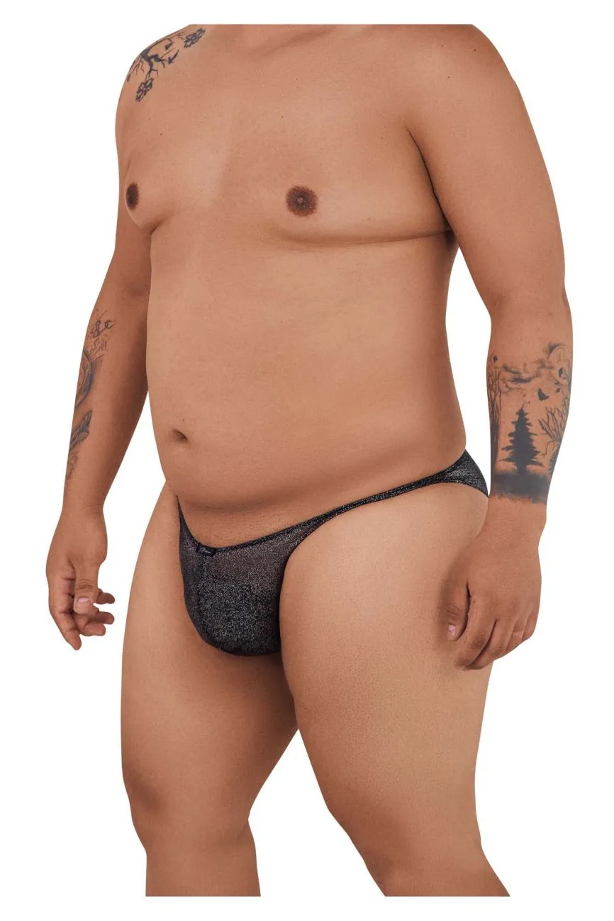 Xtremen 91097X Microfiber Bikini Black Plus Sizes