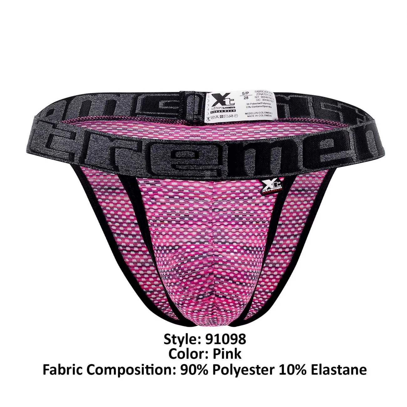 Xtremen 91098 Microfiber Mesh Bikini Pink